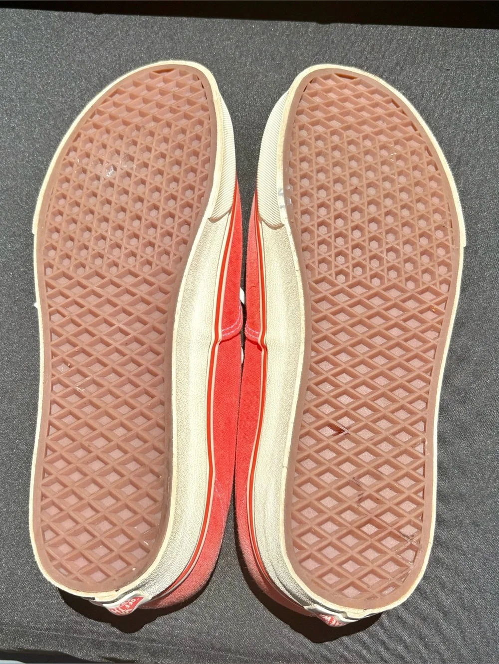 Vans Orange Canvas Low-Top Off The Wall Sneakers Men’s Size 11.5